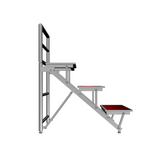 Aluminum alloy choral stand, with three, four, and five tiers, foldable and movable, suitable for choral photos and steps