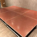 Aluminum alloy foldable stage, suitable for hotel banquet halls and conference rooms, with wheels for easy mobility