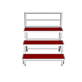 Aluminum alloy choral stand, with three, four, and five tiers, foldable and movable, suitable for choral photos and steps