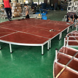 Aluminum alloy quick-release assembly movable performance stage, conference room floor, T-stage