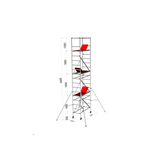 Aluminum alloy single-width scaffold