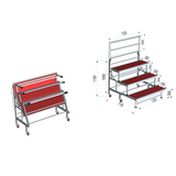 Aluminum alloy choral stand, with three, four, and five tiers, foldable and movable, suitable for choral photos and steps