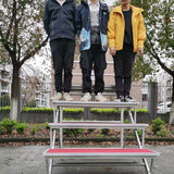 Aluminum alloy choral stand, with three, four, and five tiers, foldable and movable, suitable for choral photos and steps