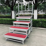 Aluminum alloy choral stand, with three, four, and five tiers, foldable and movable, suitable for choral photos and steps