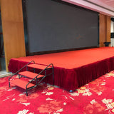 Aluminum alloy foldable stage, suitable for hotel banquet halls and conference rooms, with wheels for easy mobility