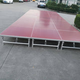 Aluminum alloy foldable stage, suitable for hotel banquet halls and conference rooms, with wheels for easy mobility