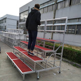 Aluminum alloy choral stand, with three, four, and five tiers, foldable and movable, suitable for choral photos and steps