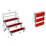 Aluminum alloy choral stand, with three, four, and five tiers, foldable and movable, suitable for choral photos and steps