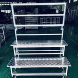 Aluminum alloy choral stand, with three, four, and five tiers, foldable and movable, suitable for choral photos and steps