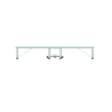 Aluminum alloy foldable stage, suitable for hotel banquet halls and conference rooms, with wheels for easy mobility